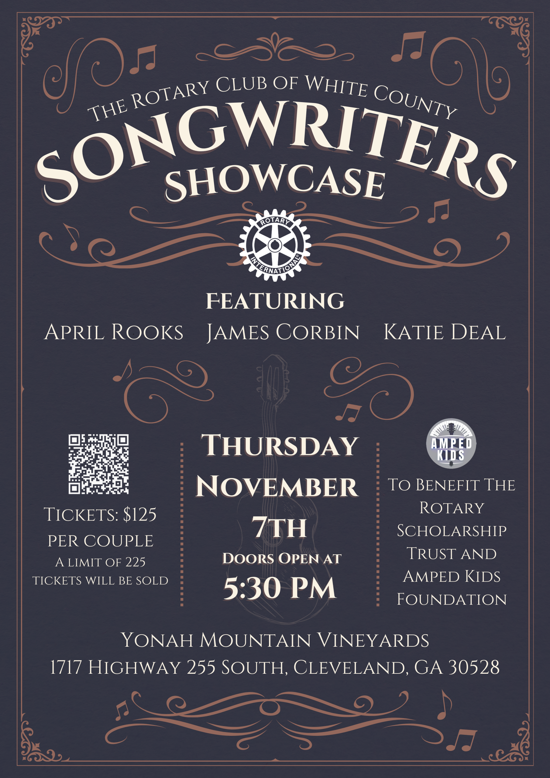 Songwriter Benefit show for White County Rotary Club